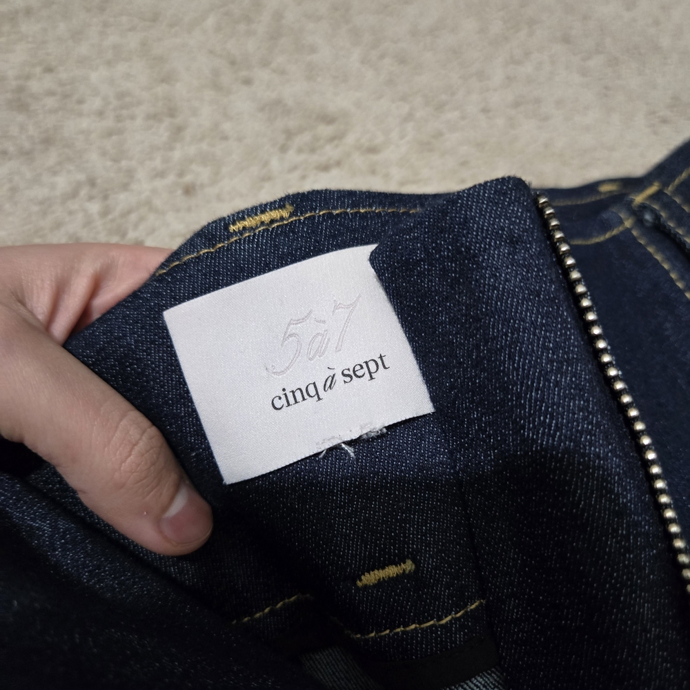 Cinq à Sept Dark Blue Denim Pants - Picture 2 of 5